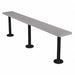 F9049 Pedestal Bench 3ft Wide Gray