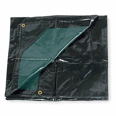 Tarp Nylon Vinyl Lam Black/Green 6x8Ft
