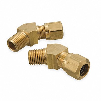 Male Connector 45 Deg 3/8-18 In Tube Sz