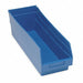 F9082 Shelf Bin Blue Polypropylene 6 in