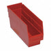 D5563 Shelf Bin Red Polypropylene 6 in