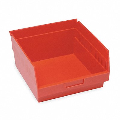 E5731 Shelf Bin Red Polypropylene 6 in