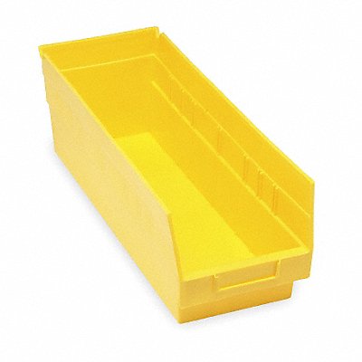 E5733 Shelf Bin Yellow Polypropylene 6 in