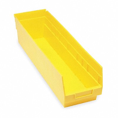 E5736 Shelf Bin Yellow Polypropylene 6 in