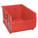 E6588 Bin Red Polypropylene 17 1/2 in
