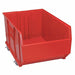 D5574 Mobile Bin Red Polypropylene 17 1/2 in