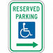 Reserved Parking Parking Sign 18 x 12 