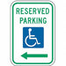 Reserved Parking Parking Sign 18 x 12 