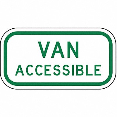 Van Accessible Parking Sign 6 x 12 