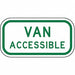 Van Accessible Parking Sign 6 x 12 