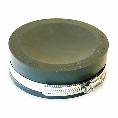 Round End Cap PVC 4 in For Pipe Size