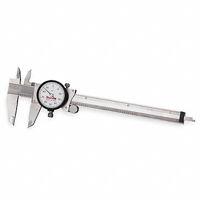 Dial Caliper w/SLC/Case 6 In White