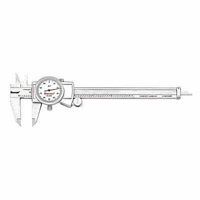Dial Caliper w/Case 6 In White