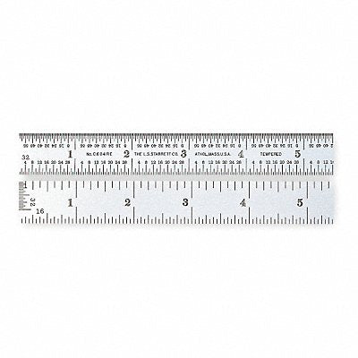 Steel Rule Semi-Flexible 12 In 4R Grad