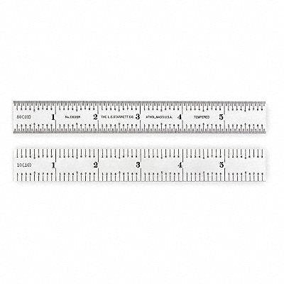 Steel Rule Spring Tempered 6 In 6R Grad