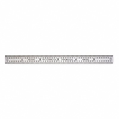 Steel Rule Spring Tempered 6 In 4R Grad