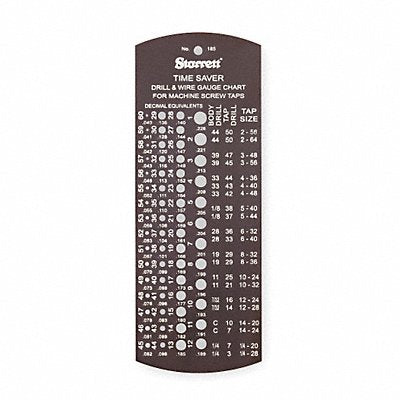 Tap  Drill Bit Gauge L 6-1/4 