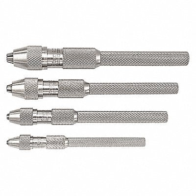 Pin Vise Set 0-0.187 In Nickel 4 Pc