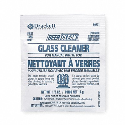 Hand Wash Glassware Cleaner .50oz. PK100