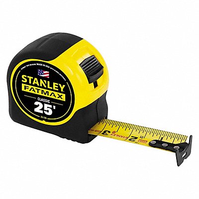 Tape Measure 1-1/4 Inx25 ft Yellow/Black