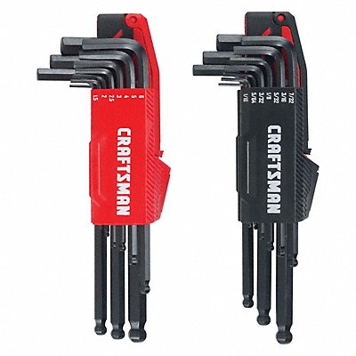 Hex Key Set Metric and SAE Steel 20 pcs.