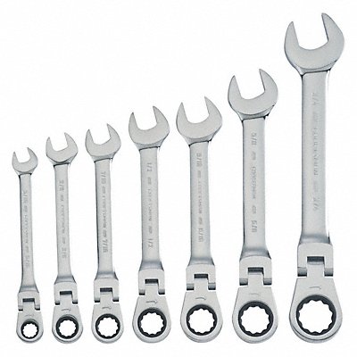 Ratchets 7-pc SAE Flex Head Ratchet Wre