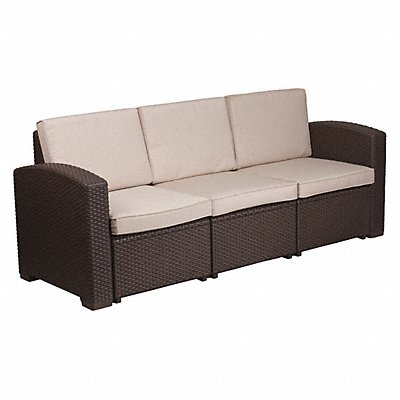 Sofa Rattan Outdoor Chocolate