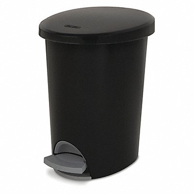 Wastebasket Step On Black 3 gal.