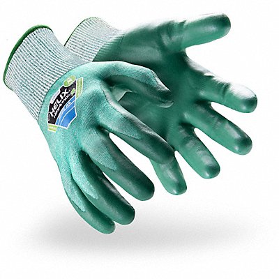 Coated Gloves Green/White Size M PR