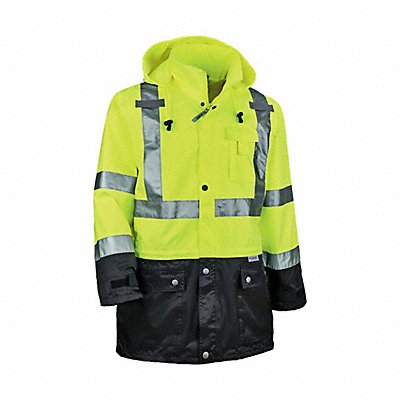 Black Front Rain Jacket Lime XL