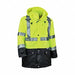 Black Front Rain Jacket Lime XL