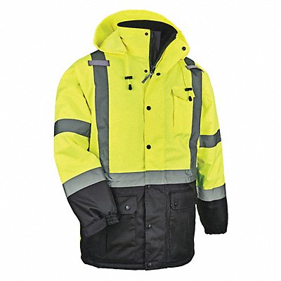 Hi Vis Thermal Parka Lime Medium
