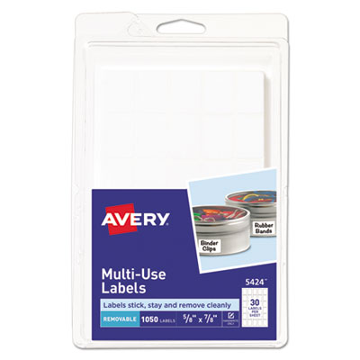 LABEL,5/8X7/8,1050/PK,WHT