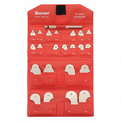 Radius Gauge Set Accuracy +/- .002 