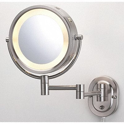 Lighted Makeup Mirror 8 in Nickel 5X