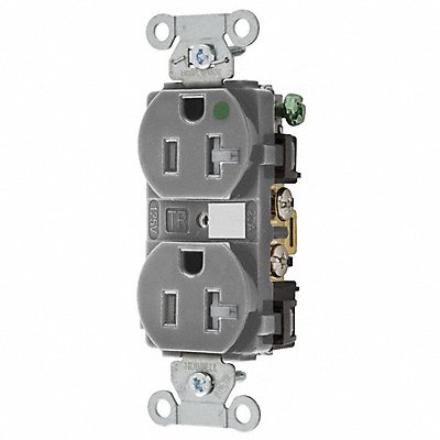 Receptacle Gray 20 A 2P3W Back Side 1PK