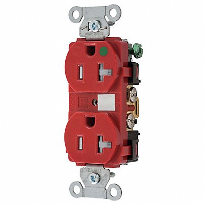Receptacle Red 20 A 2P3W Back Side 1PK