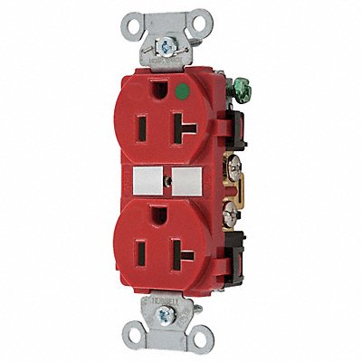 Receptacle Red 20 A 2P3W Back Side 1PK