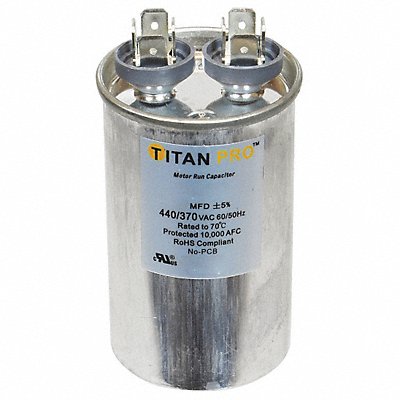 Motor Run Capacitor 10 MFD 2 43/64  H