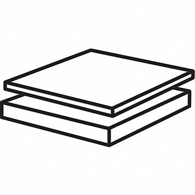 K5807 PlstcSheet PTFE 24 x24 0.625 T Whte Opq