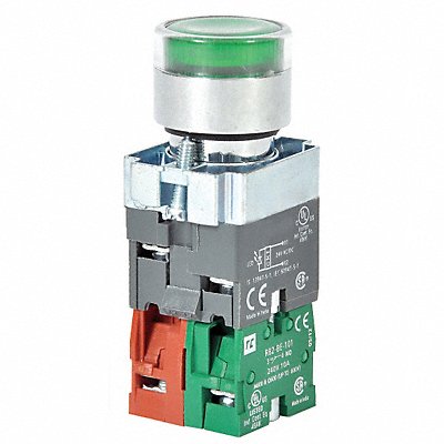 H6943 Illuminated Push Button 22mm Green