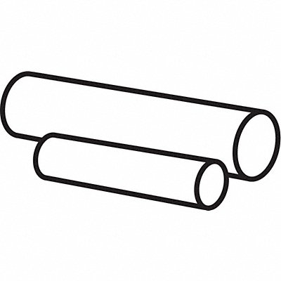 Plastic Rod PTFE 5/16 Dia 3ftL White