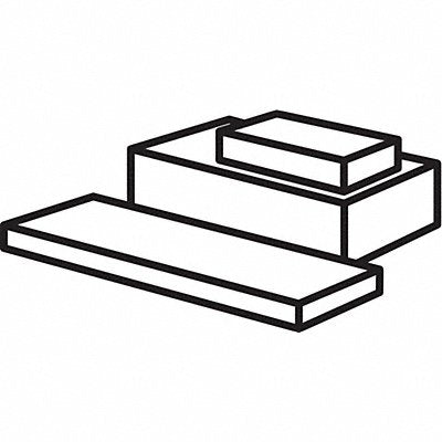 Rectangle PTFE 1 1/2 x36 1 T White Opaq