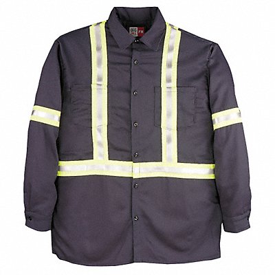 H5833 FR Long Sleeve Shirt Navy L Button