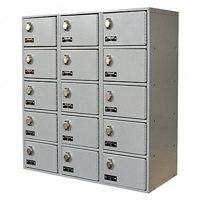 Locker 5x3Lckrs Lt Gry 30.5 x27 x12 