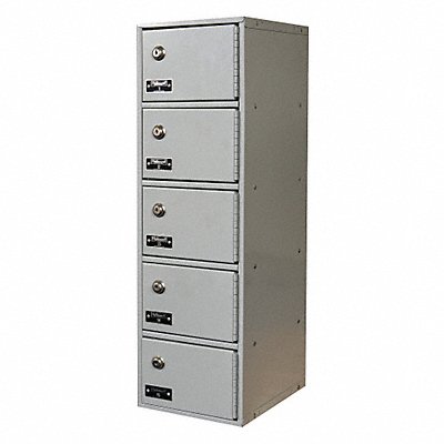 Locker 5x1Lckrs Lt Gry 30.5 x9 x12 