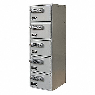 Locker 5x1Lckrs Lt Gry 30.5 x9 x12 