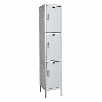 Wardrobe Lockr Solid 1 Wide 3 Tier Gray