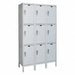 Wardrobe Lockr Solid 3 Wide 3 Tier Gray