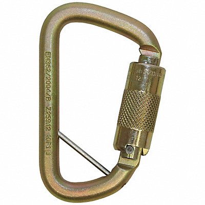 Carabiner Offset-D Gold